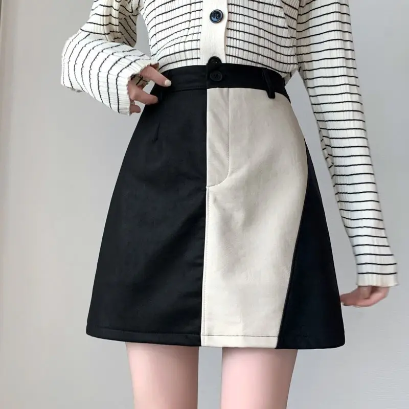 

Y2k Harajuku Girls Skinny Lattice PU Leather Mini Skirts Woman Summer Autumn Fashion Streetwear Sexy Plaid Skirt Dropshipping