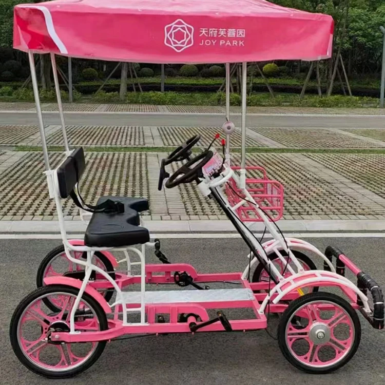 

2 Wheel tandem Bike 4 Seats Surrey Bicycle for Adult and Kids