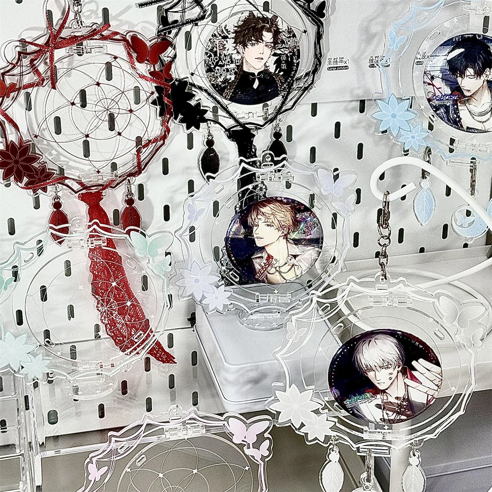 Butterfly Dreamcatcher Photo Frame Acrylic Cute Badge Storage Frame with Pendant Lace Ribbon Stand Brand Decoration Frame
