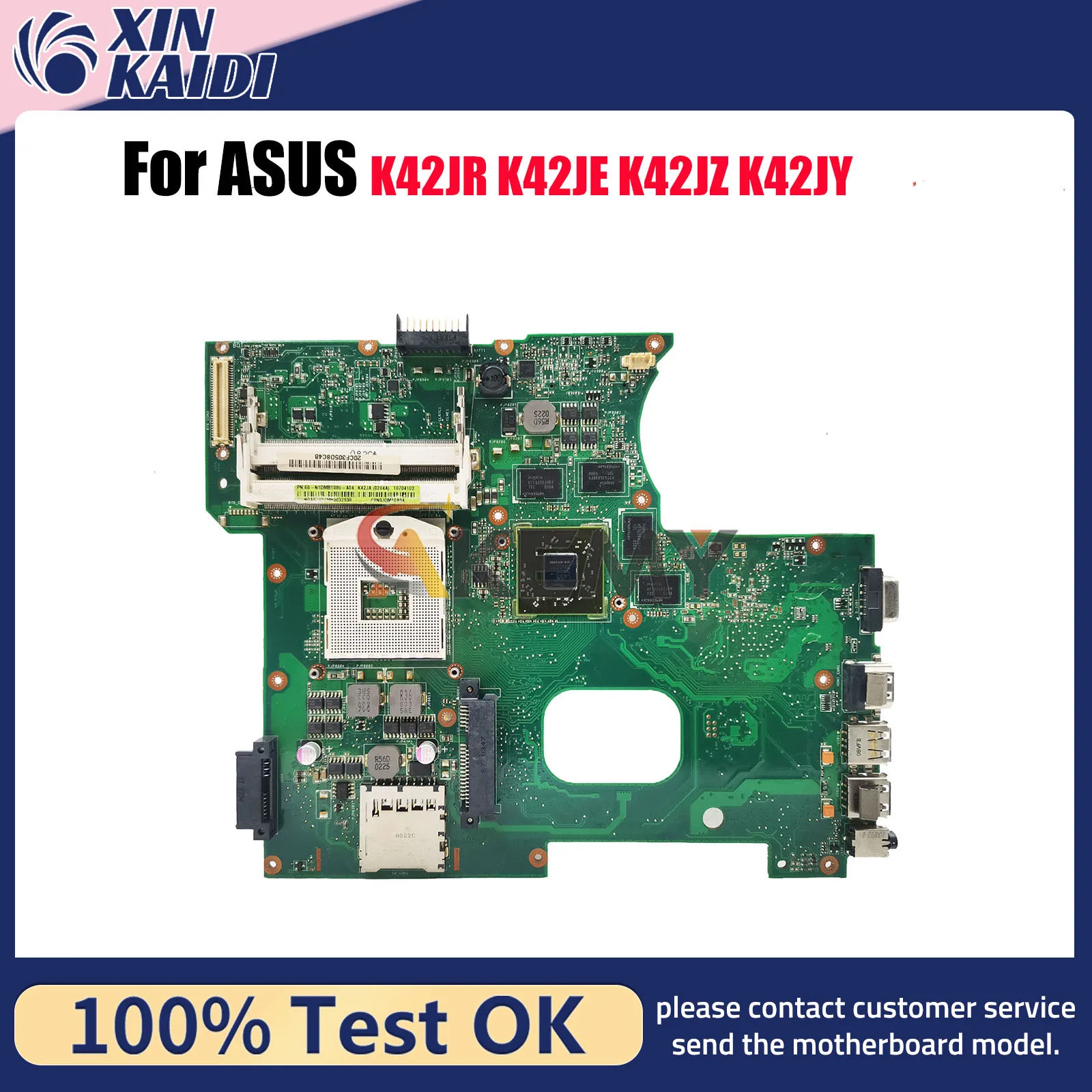 

K42JR Laptop Motherboard For ASUS K42JY A42J X42J K42JE K42JC K42JZ K42JZ K42JR K42JP K42JA K42J Mainboard 100% tests fast ship