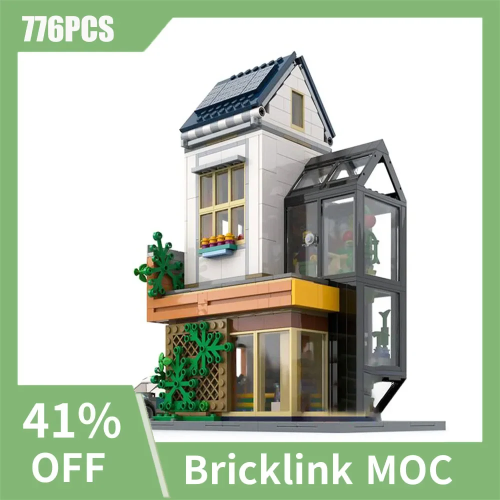 

NEW 776PCS City Hot Selling Street View Modular Garden House building creative ideas Children Toy birthday Gift Blocks MOC-60398