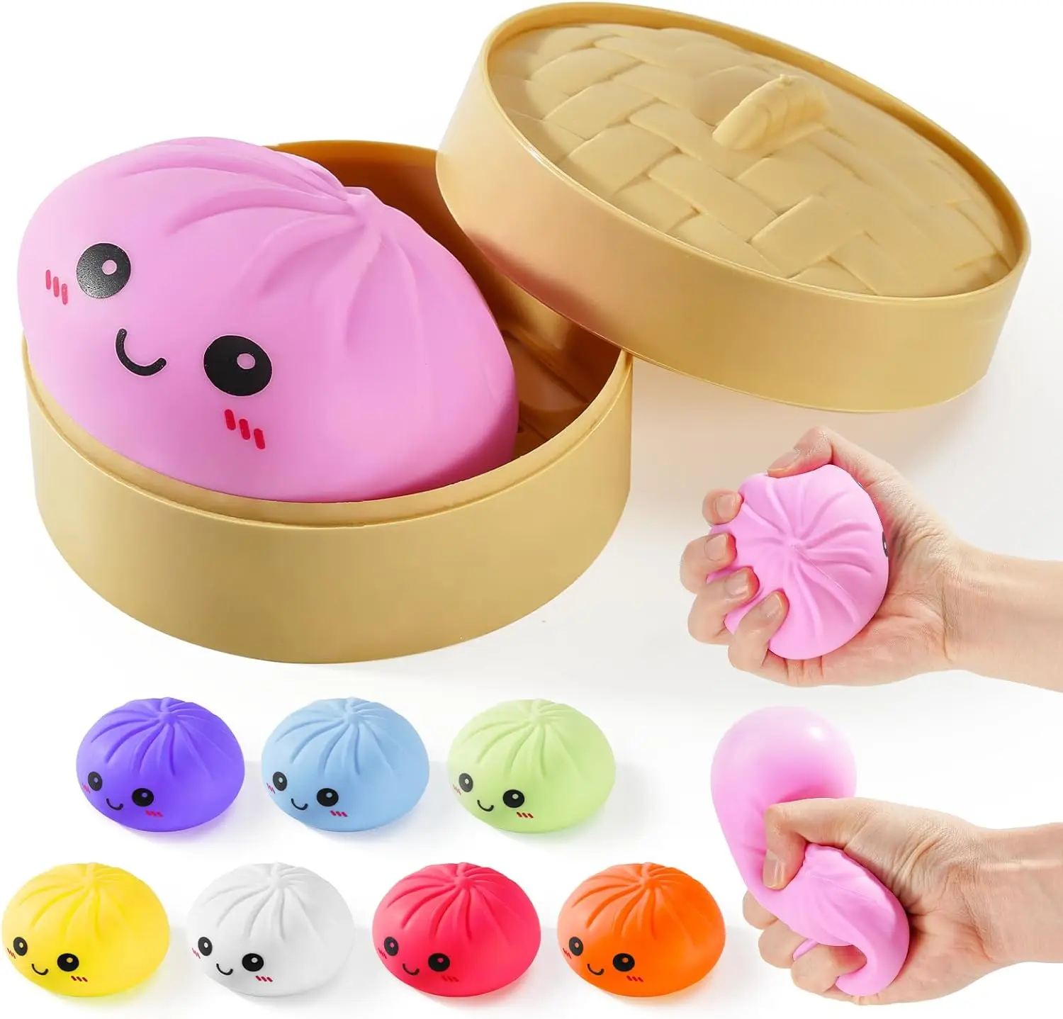 dumpling-squishies-colorful-dumplings-stress-balls-fidget-sensory-toy-stocking-stuffers-with-food-steamer-stretchy-desk-toys