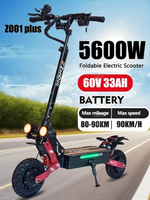 2025 Hot Sale ZonDoo ZO01 plus 5600W60V33AH Dual Motor Off-Road Electric Scooter, Type C Full Suspension Fast Speed 65KMH 45MPH