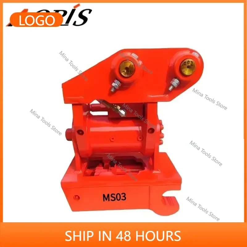 AORIS 180 Degree Tilt MS03 Hydraulic Powertilt Quick Hitch for 3-5 Ton Excavator