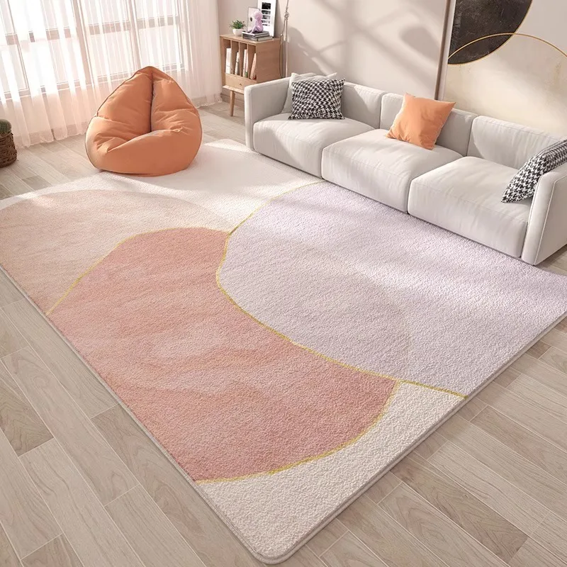 

Warm Color Cream Style Living Room Carpet Simple Large Area Home Sofa Coffee Table Floor Mat Bedroom Bedside Soft Plush Rug 러그