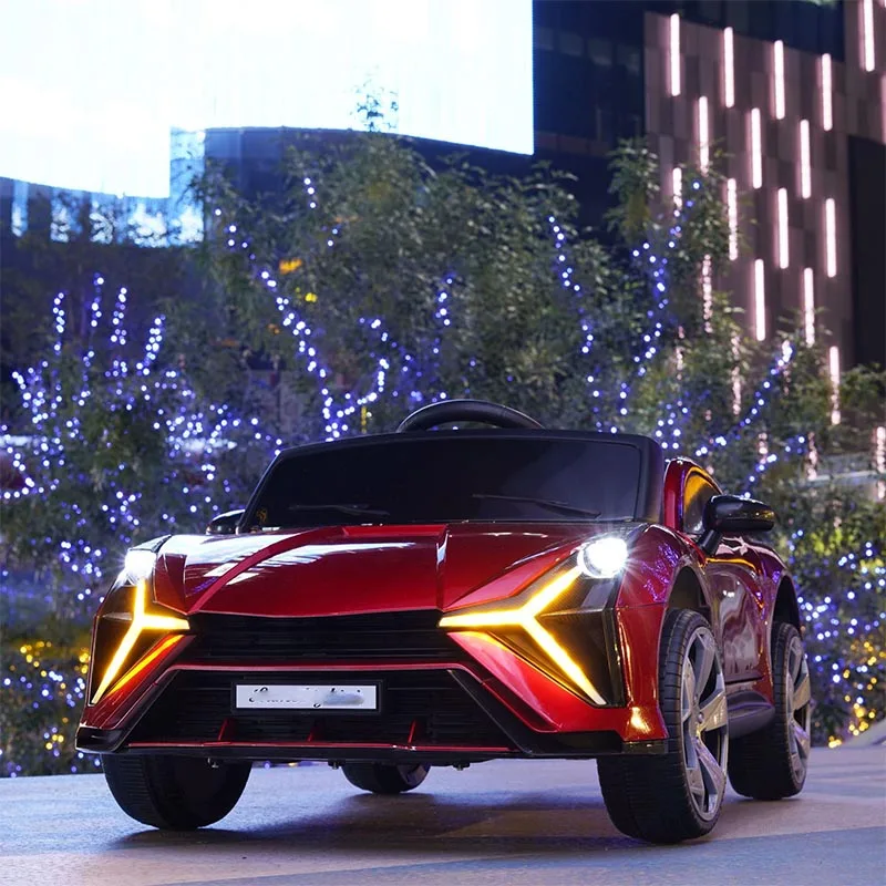 

Детская электрическая четырехколесная игрушечная машинка с дистанционным управлением для детей с емкостью сиденья, перезаряжаемая детская машина с двумя приводами