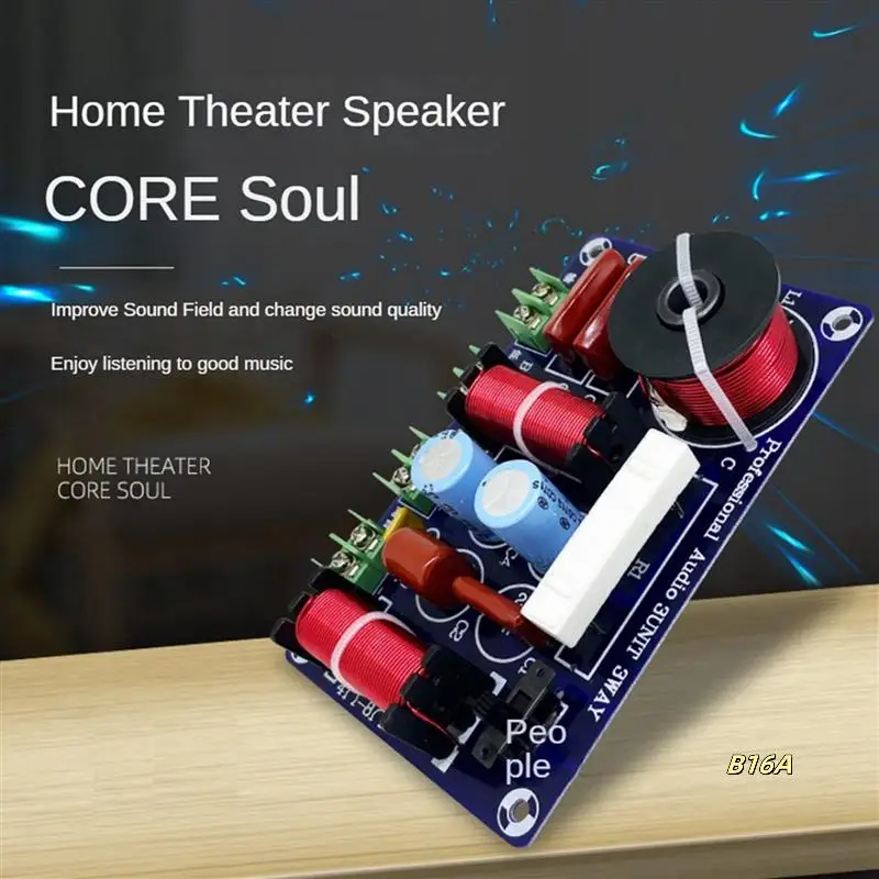 4PCS 3-Way 250W 850/5200Hz Frequency Divider DIY Speaker Filter Circuit Treble Medium Bass Hifi Stereo Audio Crossover