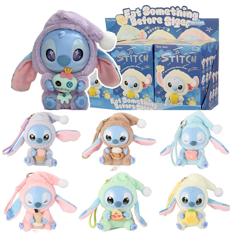 

Miniso Disney Stitch Eat Some Thing Before Sleep Series Vinyl Blind Box Bag Pendant Cute Doll Mystery Box Toy Adult Gifts