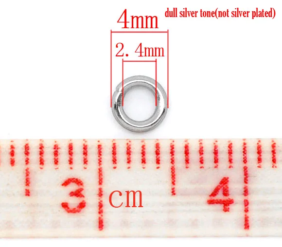 304 Stainless Steel Opened Jump Rings Findings Round Silver Color Metal Charms DIY Necklace Jewelry Gifts 4mm( 1/8\