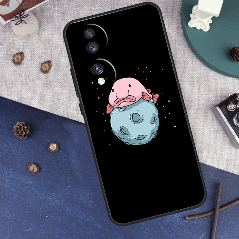 Cartoon Blobfish Case For Honor X8 X6 X7 X9 X8a X9a X7a X6a 50 70 90 Lite 8X 9X Honor Magic 5 Lite Pro Cover