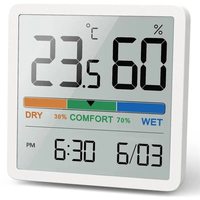 Thermohygrometer Weather Station Temperature Humidity Meter LCD Digital Thermometer Hygrometer For Home Office Greenhouse