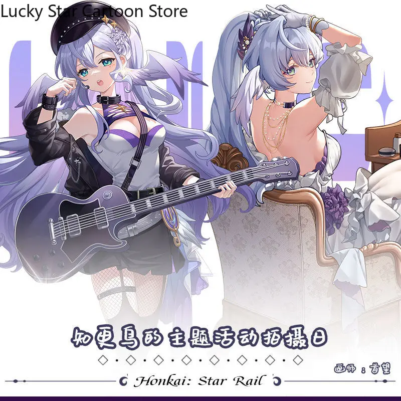 혼카이: 스타 레일 로빈 아크릴 스탠드 배지 코스터 컬러드 페이퍼 코스프레 컬렉션 게임 애니메이션 할로윈 생일 크리스마스 선물