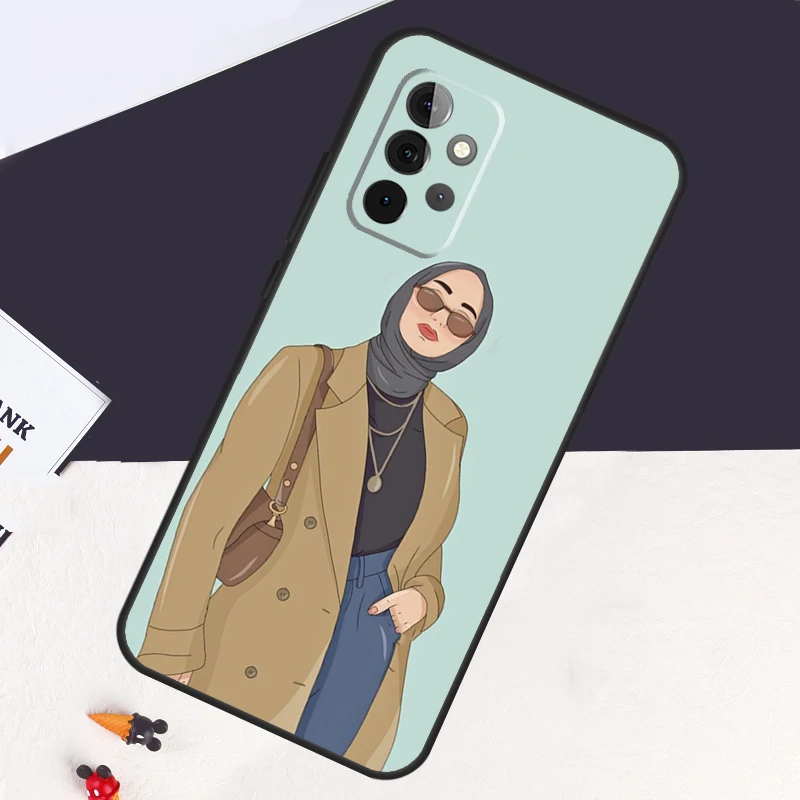 Muslim Islamic Arabic Hijab Gril Case For Samsung Galaxy A54 A34 A14 A52S A12 A22 A32 A52 A50 A51 A71 A13 A53 A33 Cover