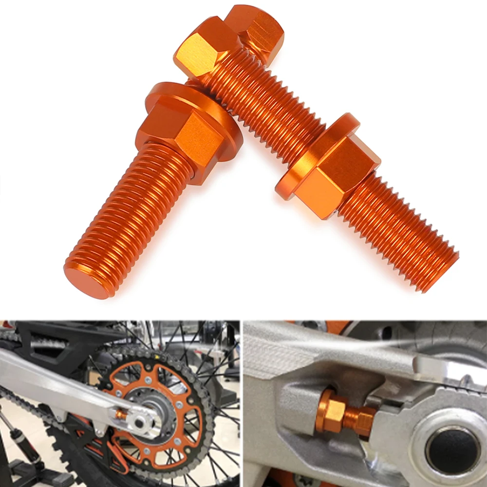 

For 990 SUPER SUPERMOTO 690DUKE 990 SUPER DUKE 990 1050 1190 1290 SUPER 790 ADVENTURE R Rear Axle Blocks Chain Adjuster Bolt