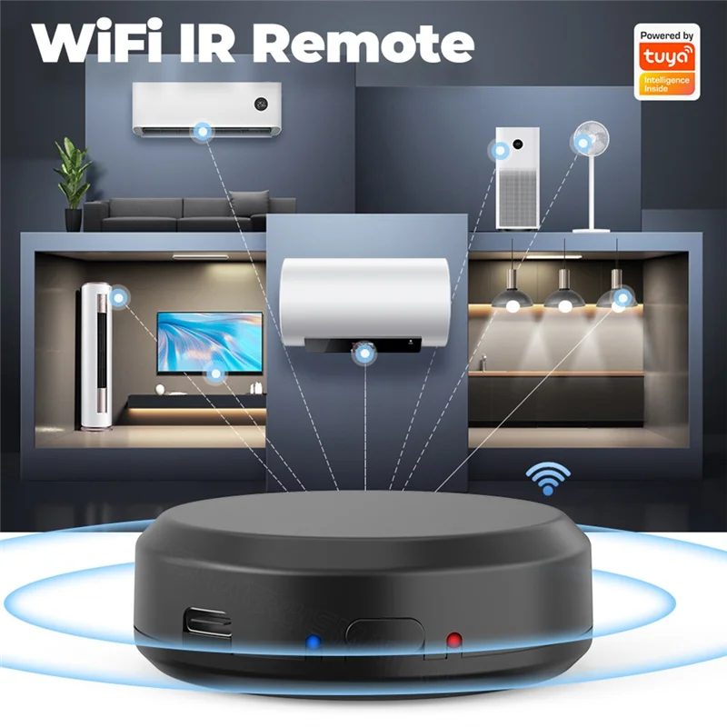 

Tuya Wi-Fi инфракрасный пульт дистанционного управления RF433/315 МГц для ТВ-кондиционера Smart Life Google Home для Alexa Togethe