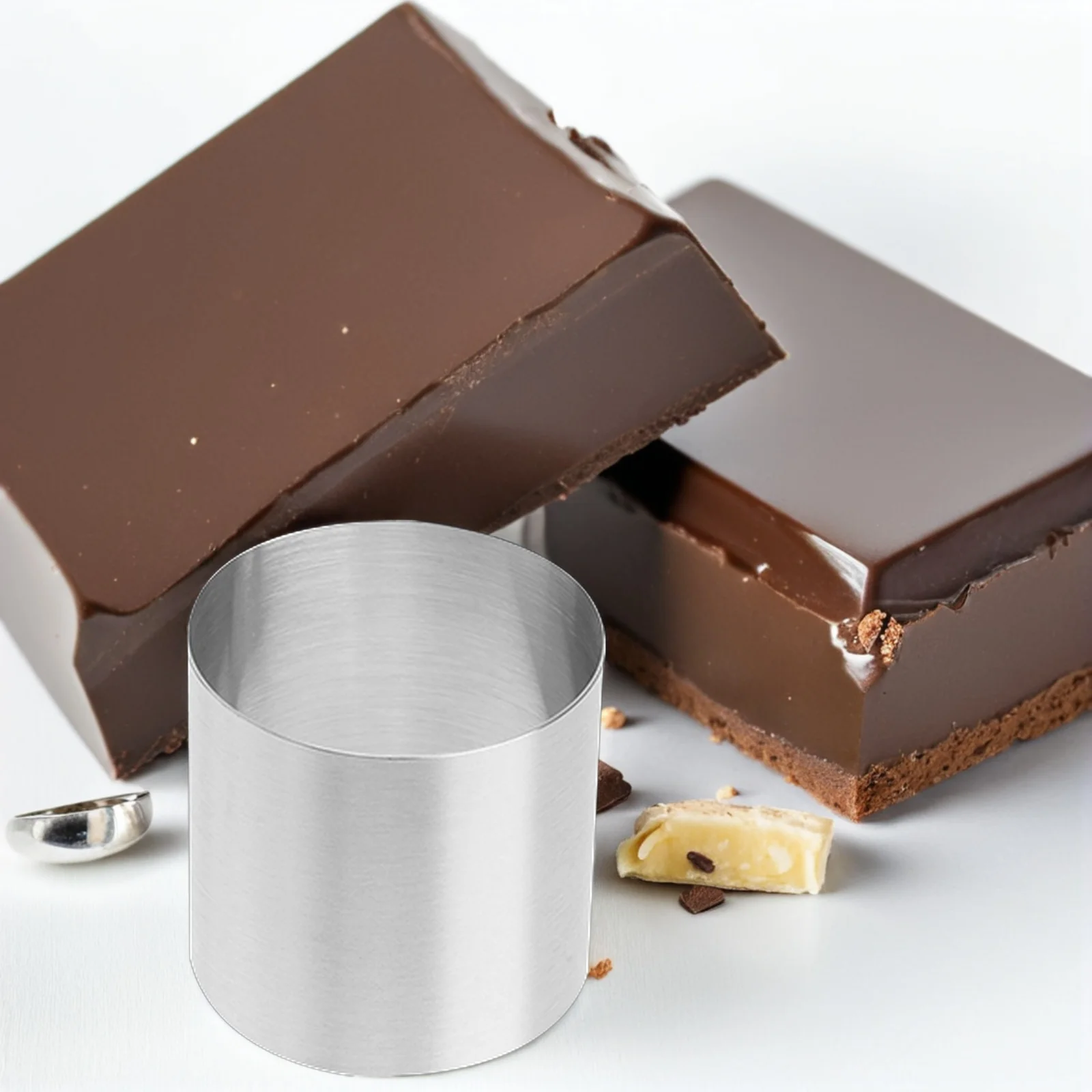 

12 pcs Baking Mould Cake Cake Ring Mold 5x5x5cm Stainless Steel Baking Tools Easy Clean Non Stick Home Bakeware