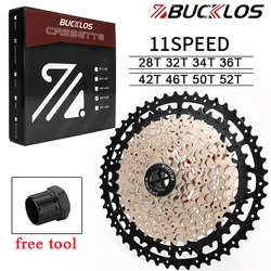 BUCKLOS K7 Bicycle Cassette 11V Mountain Bike Cassette Flywheel 11 Speed Road Bike Freewheel Durable MTB Sprocket for SHIMANO HG