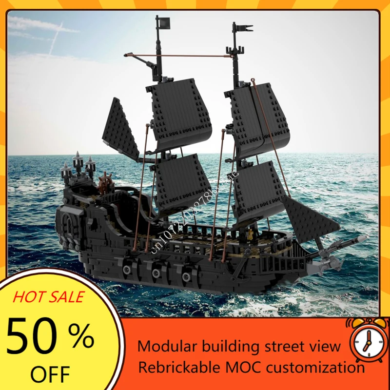 

1513PCS MOC Medieval Pirate Series Pirates Black Pearl Model Building Blocks Technical Bricks DIY Creative Assembly Toys Gifts