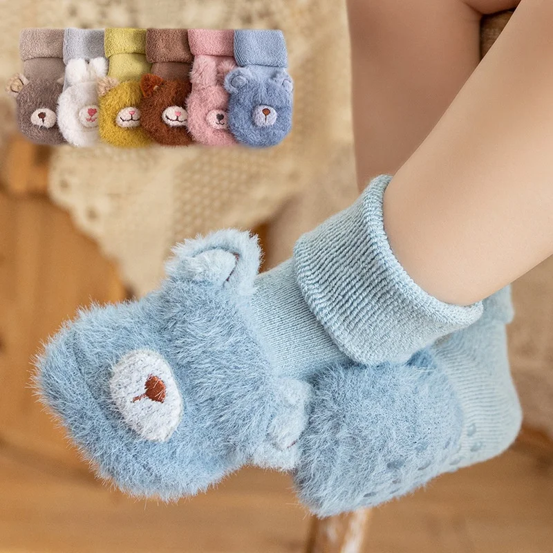 

Cute Cartoon Baby Towel Socks Winter Warm Soft Anti Slip Children's Socks Toddler Indoor Floor Thicken Socks For Girls Boys 0-3Y