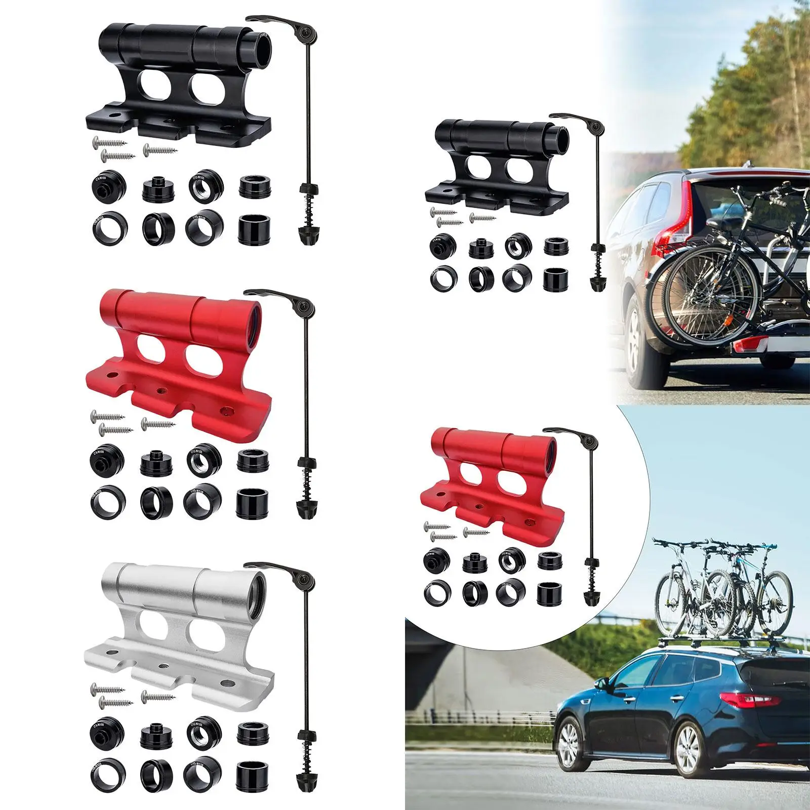 Bikes Block Fork Mount Roof Rack Bicycle Carrier Aluminum Alloy thru Axle