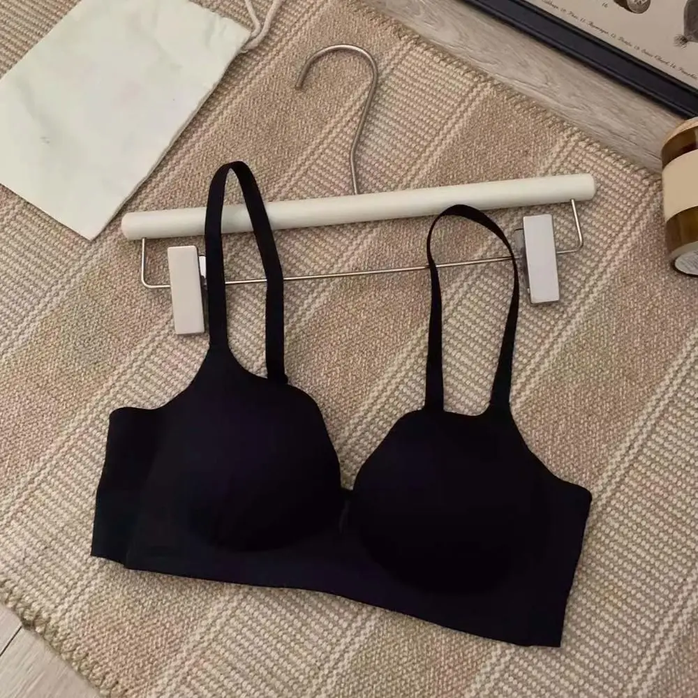 مريحة 1/2 كوب رفع البرازيلي للصدمات إغلاق المناسب سلس الصدرية الملابس الداخلية مكافحة ترهل اللاسلكية العميق الخامس الصدرية النساء #3