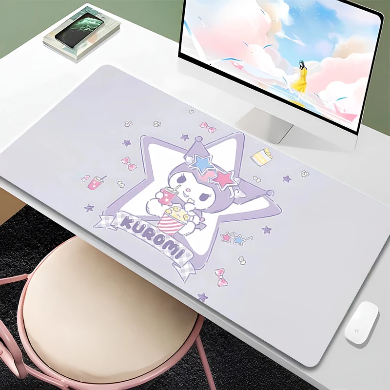 Non-Slip Rubber Edge Locking Mats para Meninas, Cute Sanrio Mousepad, Game Play Mats, Notebook, Computador, Home Decor