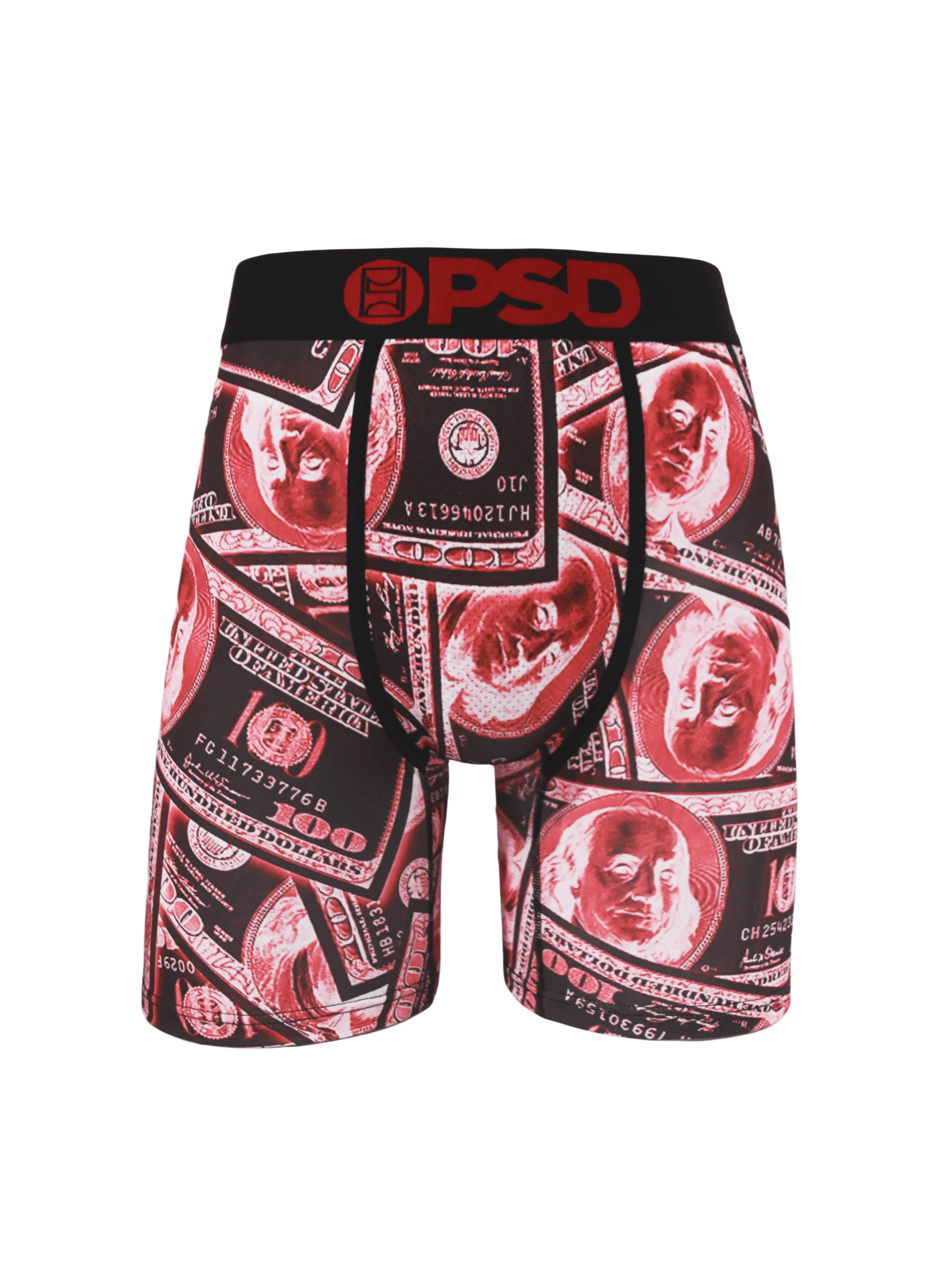 

Men's Dollar Print Long Boxers Briefs Shorts, Breathable Comfy Stretchy Quick Drying Sports Boxers Trunks, Men's Novelty Graphic