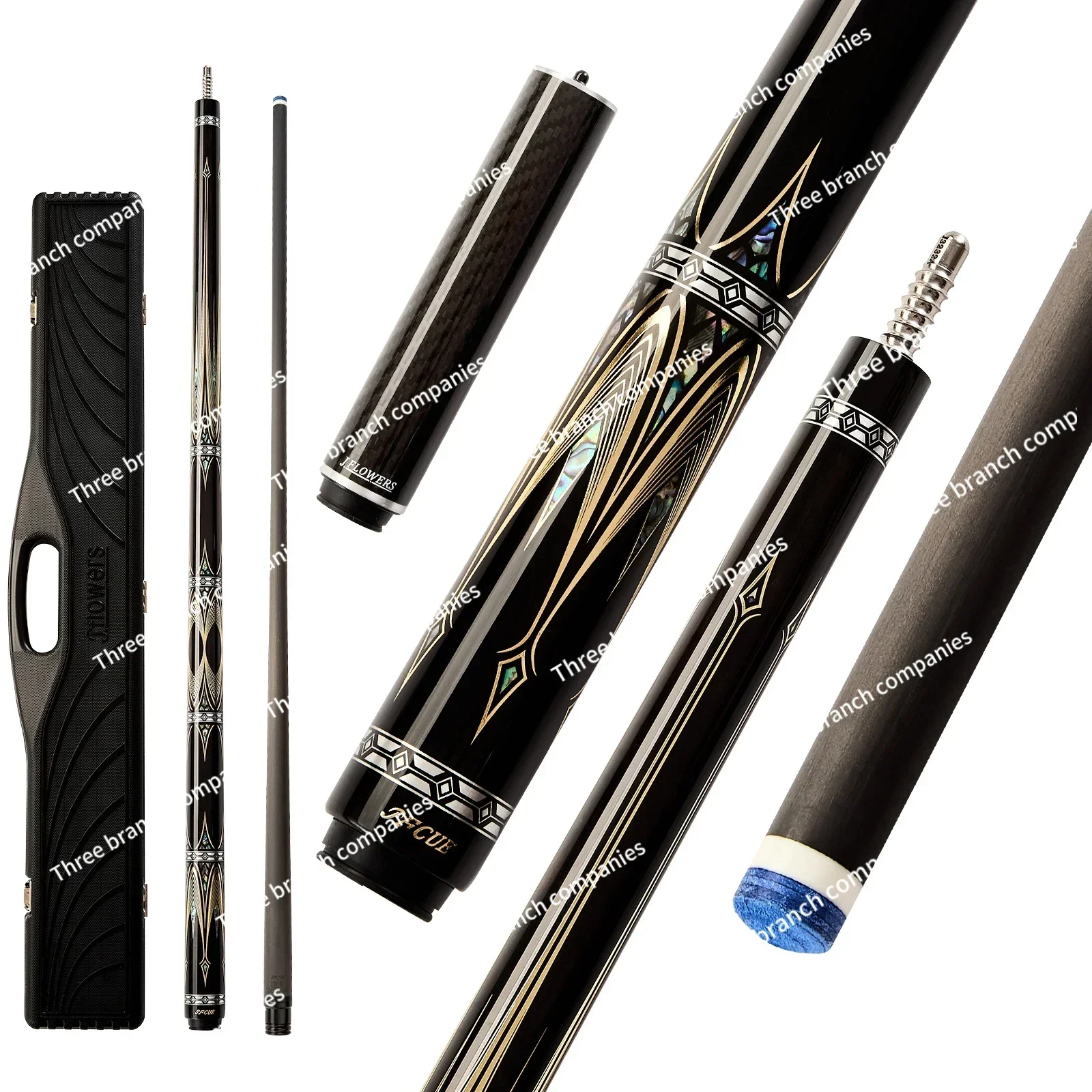 

JFLOWERS Cue JF 20-26 Gold Armor Billiards Kit Carbon Fiber Pool Cue Low Deflection Pool Cue Stick
