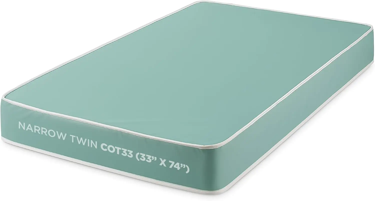 

5-Inch Foam Mattrwith Water Resistant Vinyl Cover, Firm Mattress, Sleep Mattrfor Kids and Adults, Mattrin a Box CertiPUR-US