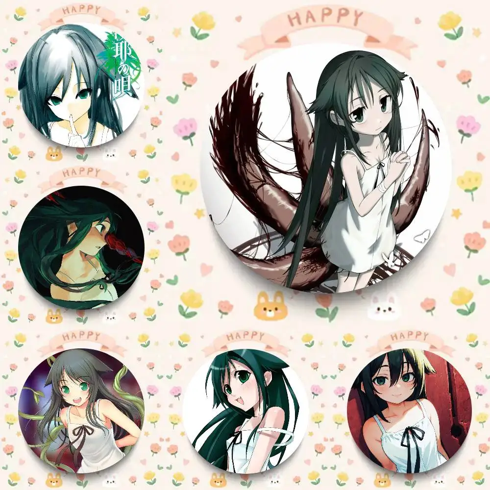 Horror Animation The Song Of Saya Cartoon Style Badge Brooches On Backpack Decoration Round Enamel Pins For Accessorys