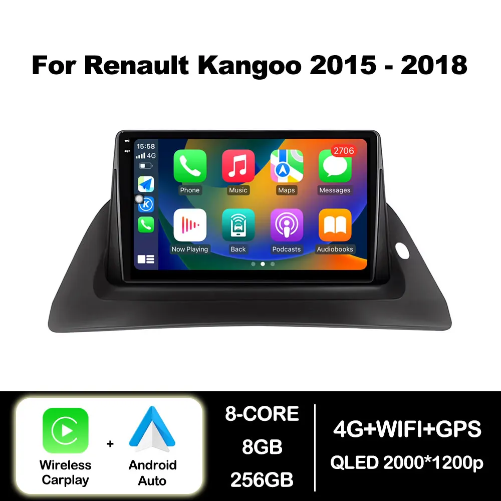 

Android Intelligent System For Renault Kangoo 2015 2016 2017 2018 Car Radio Multimedia Player Carplay 4G WIFI BT GPS Navi