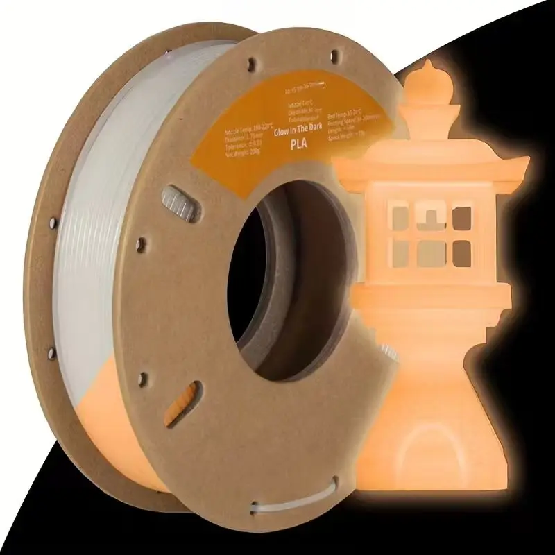 

PLA-филамент для 3D-принтера, светящийся в темноте, от белого к оранжевому, 1,75 мм, 250 г, с плавной сменой цвета