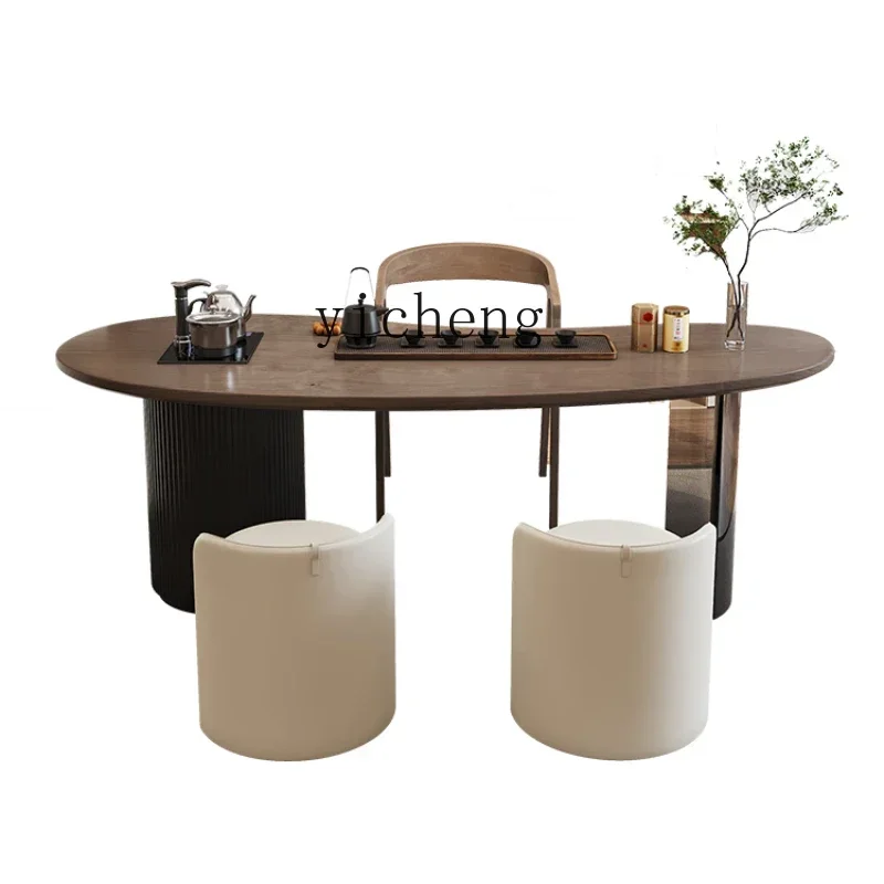 

large board tea table and chair combination household simple suspended tea table acrylic
