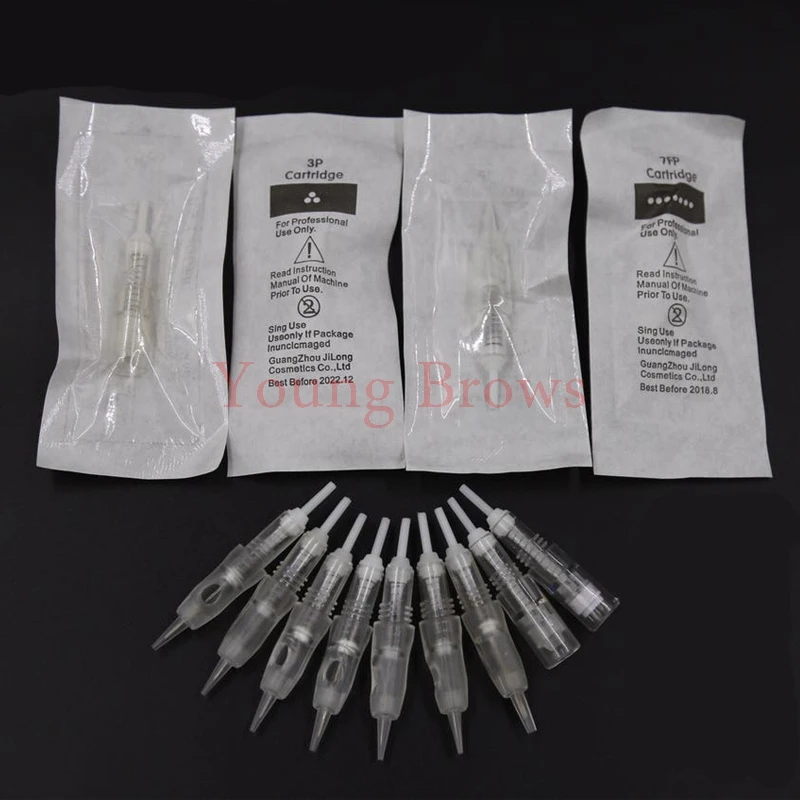 10pcs Tattoo Cartridge Needle Needles Microblading Supplies For Eyebrow Tattoo Micropigmentation Permanent Makeup Machine