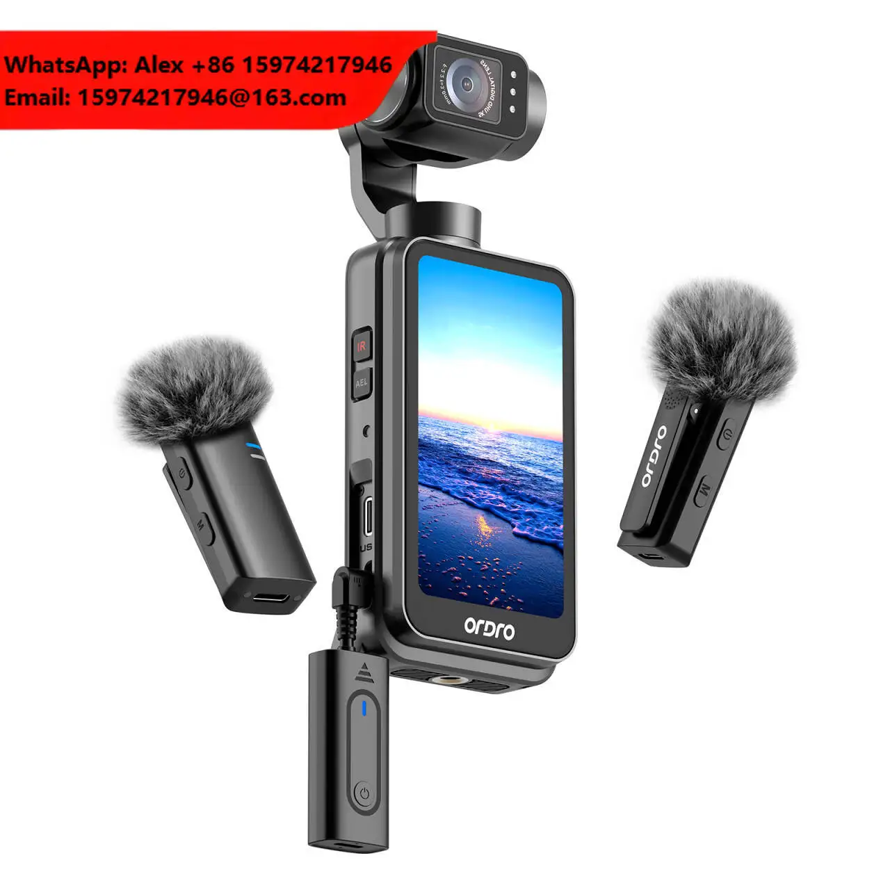 M5 3-Axis Gimbal High Quality 5K Pocket Camera 3.5 Inch Screen HD 4K Video Streaming Vlog Recording Function CMOS Imaging