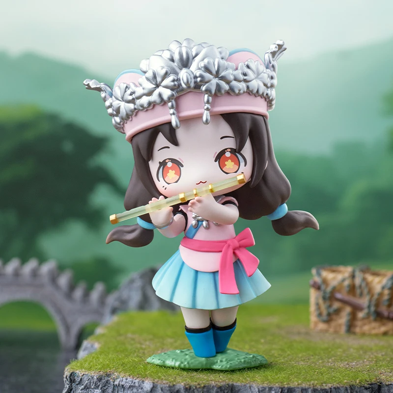POP MART Espada e Fada Chinese Musical Instrument Series Mystery Box, Cego Action Figure, Brinquedo Bonito, 1Pc, 12Pcs