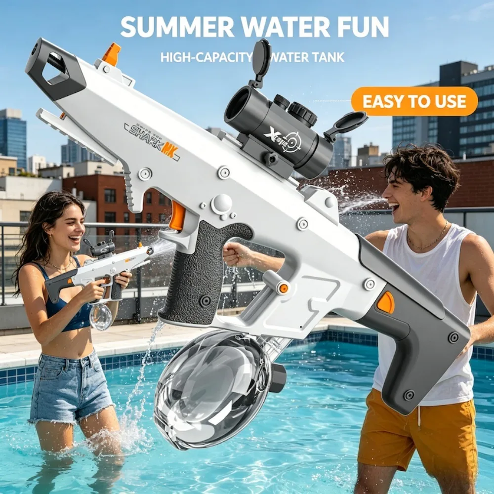 

Automatic Water Absorption High Pressure Electric Water Gun Toys Summer Outdoor Pool Fight Water Toys Games for Children