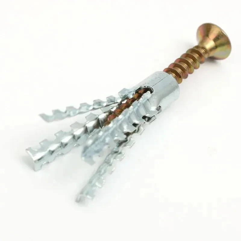 50Sets Metal Expansion Tube Self Tapping Screws Sets Drilling Plug Screw for Concrete Wall Anchors Fasteners Bolts Kits