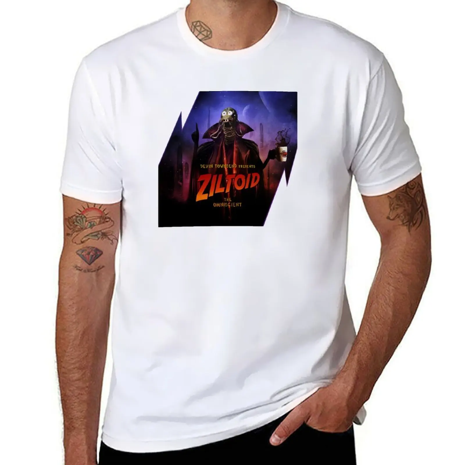 

Ziltoid The Omniscient Album Cover Art T-Shirt t shirts cotton 100% t shirt for man T-Shirt