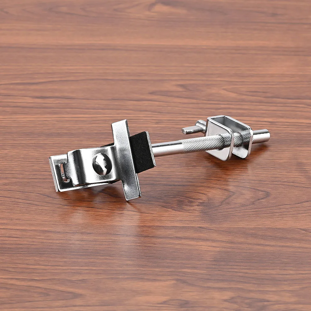 

Cowbell Clamp Hoop Tambourine Clip Bass Drum Mounting Bracket Tailoring Silver Metal
