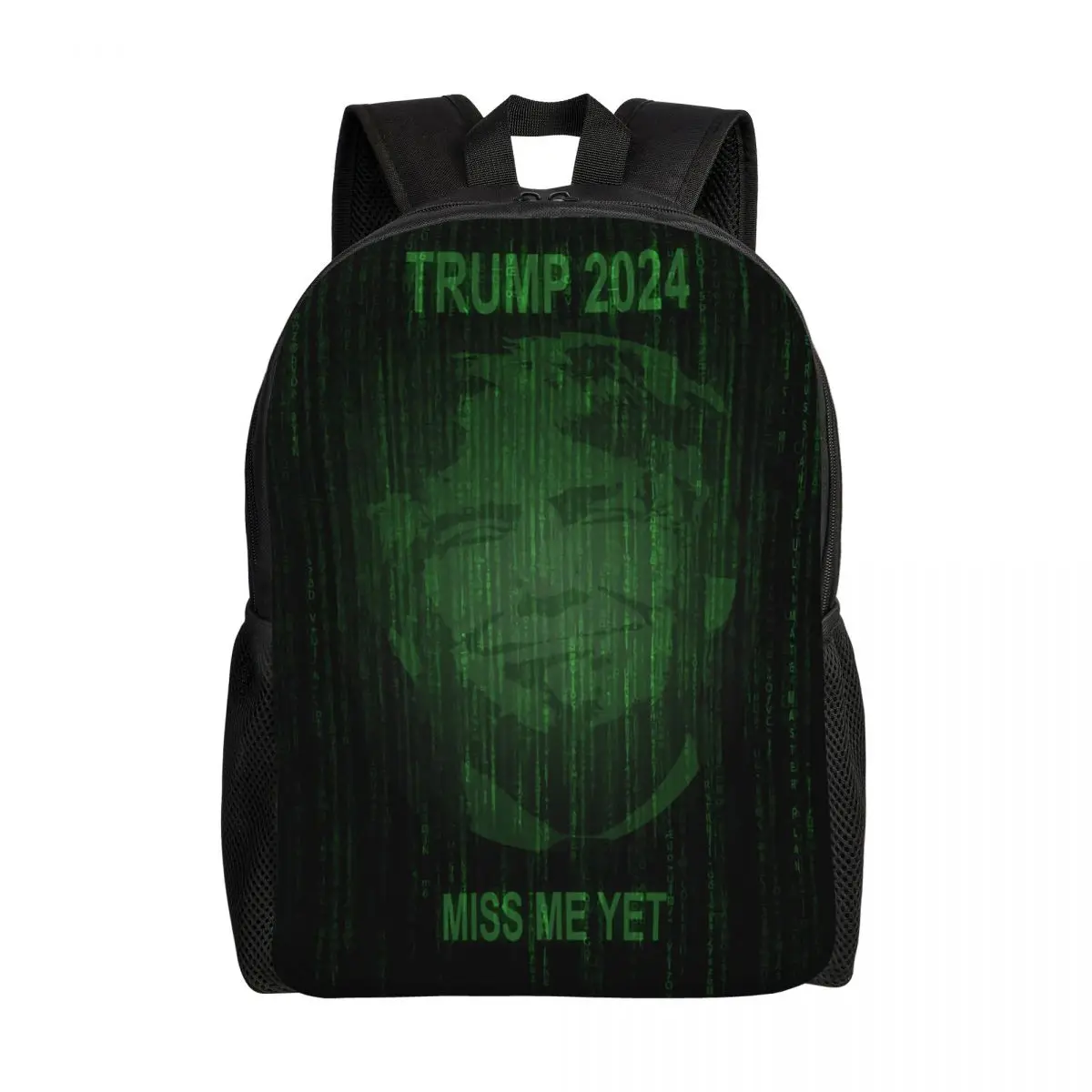 Custom Trump 2024 Miss Me Yet Backpack for Women Men School College Student Bookbag Fits 15 Inch Laptop America US Bags