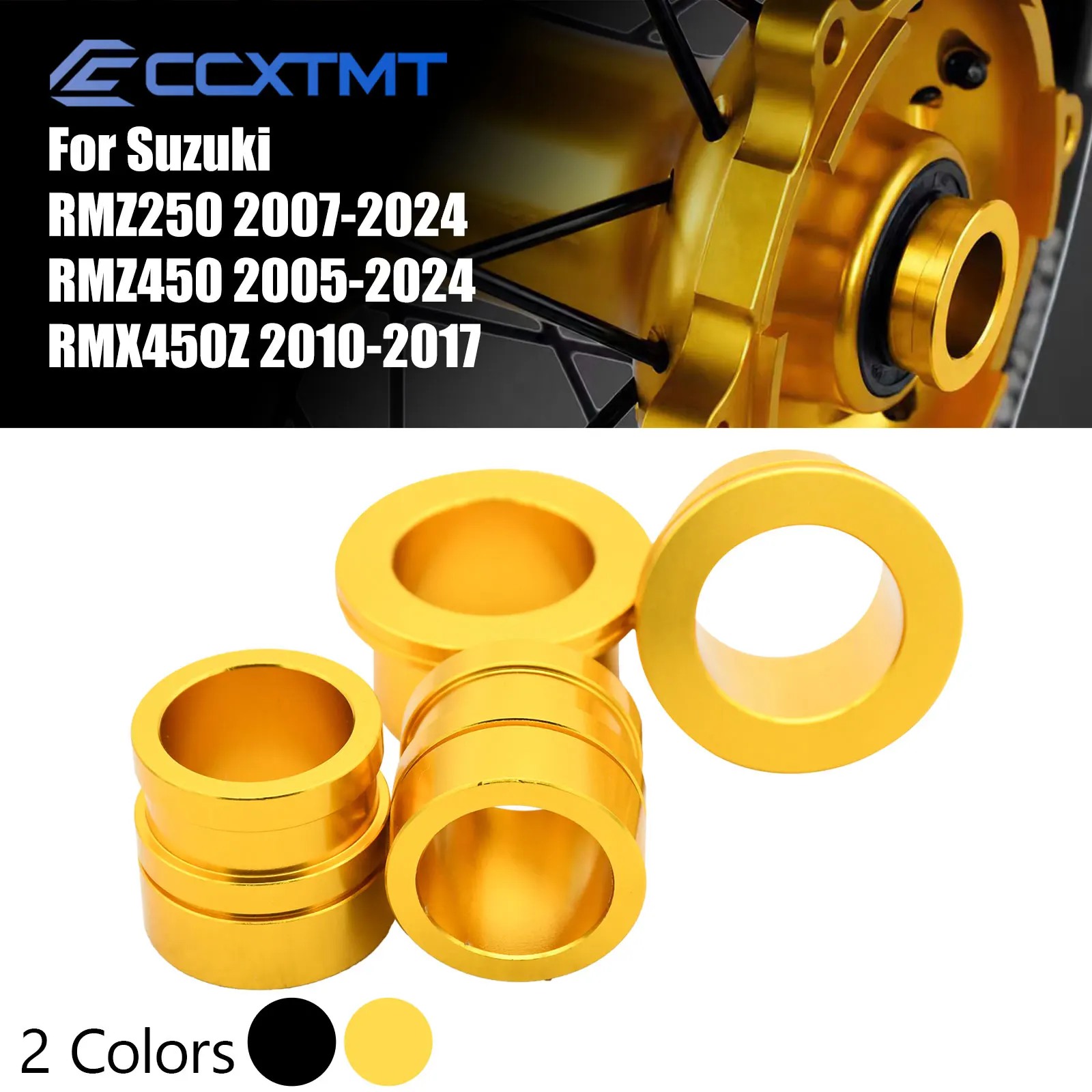 Motorcycle CNC Front And Rear Wheel Hub Spacer For Suzuki RMZ450 RMX450Z RMZ250 RMZ 250 450 RMX 450Z 2005 2006 2007 2008-2024
