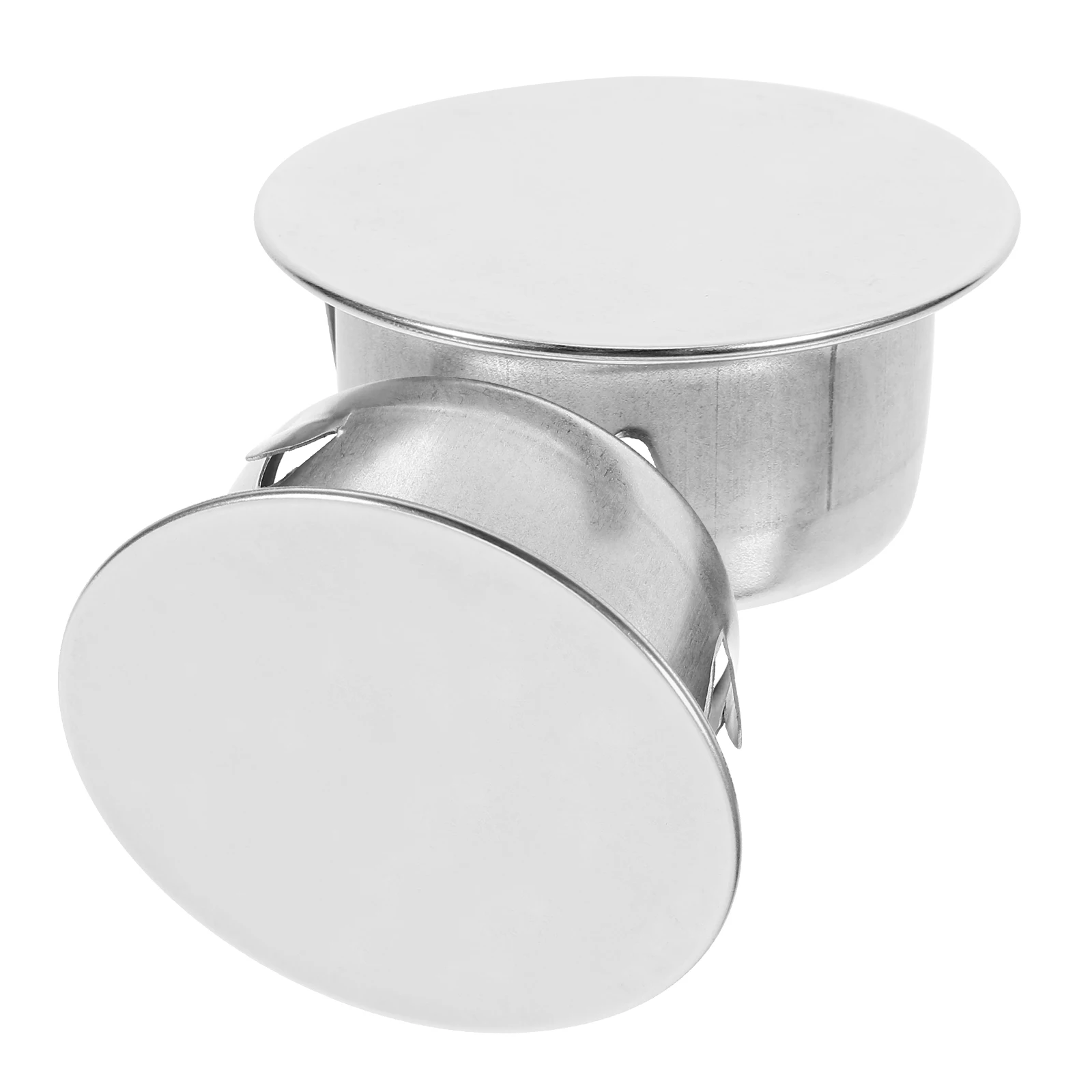 

2pcs Anti-odor Cover Hole Cap Pipe End Plug Sturdy Stainless Steel Round Tube Stopper for Metal Tubing Sealing End for Pipe