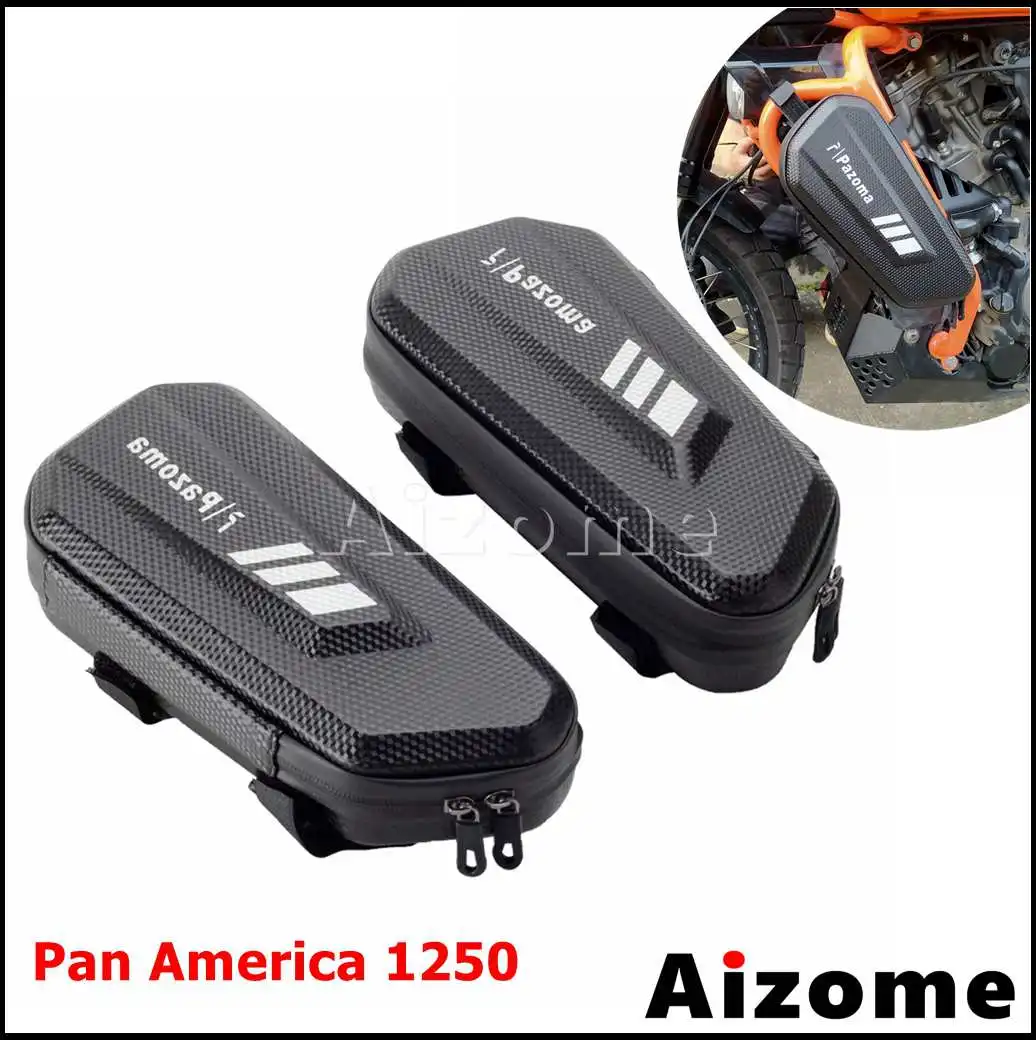 

For Harley Pan America 1250 Special RA1250S Engine Guard Tool Bag Pack Waterprooof Motorcycle Crash Bumper Bag Storage Box 21-24