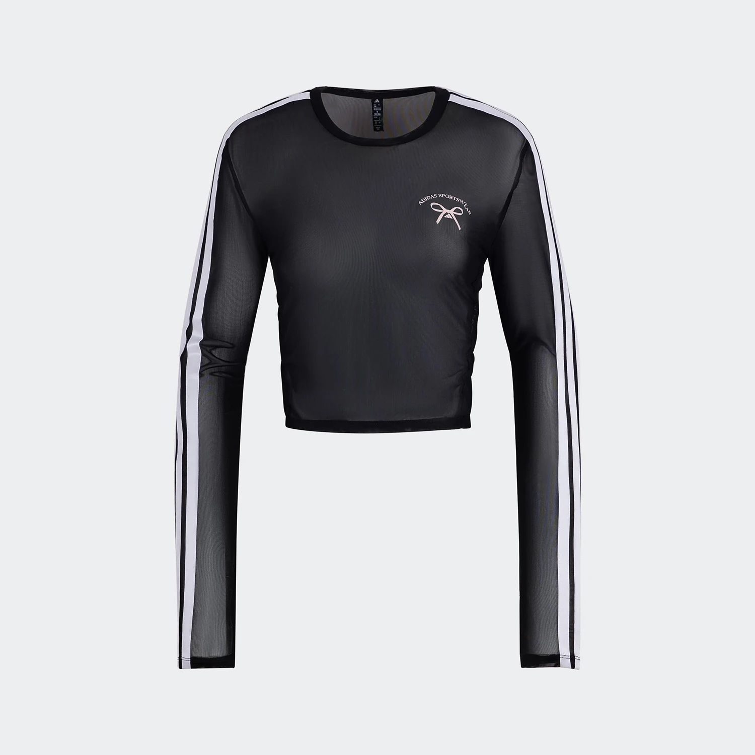 

Официальный оригинальный новый женский прозрачный укороченный топ Adidas с длинными рукавами JY7655