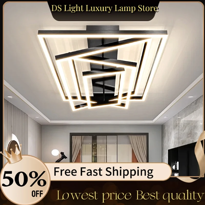 Modern LED Ceiling Lamp Industrial Style Chandelier for Living Dining Room Bedroom Home Decortion Indoor Lighting Fixture Luster