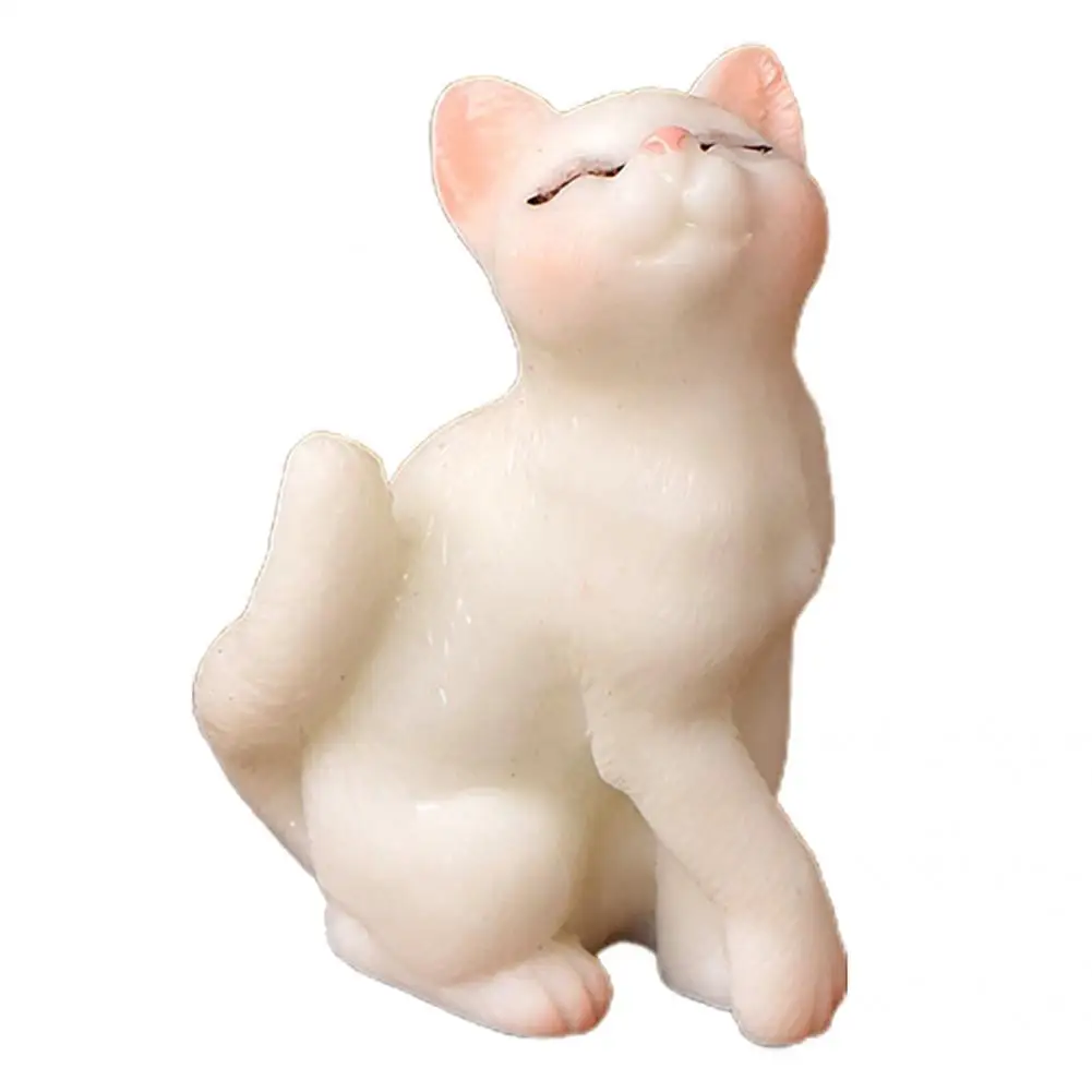 Kitten Doll Durable Small Mini Cat Crafts Miniature Doll Cat Decorations Small Ornaments Landscape Home Ornaments