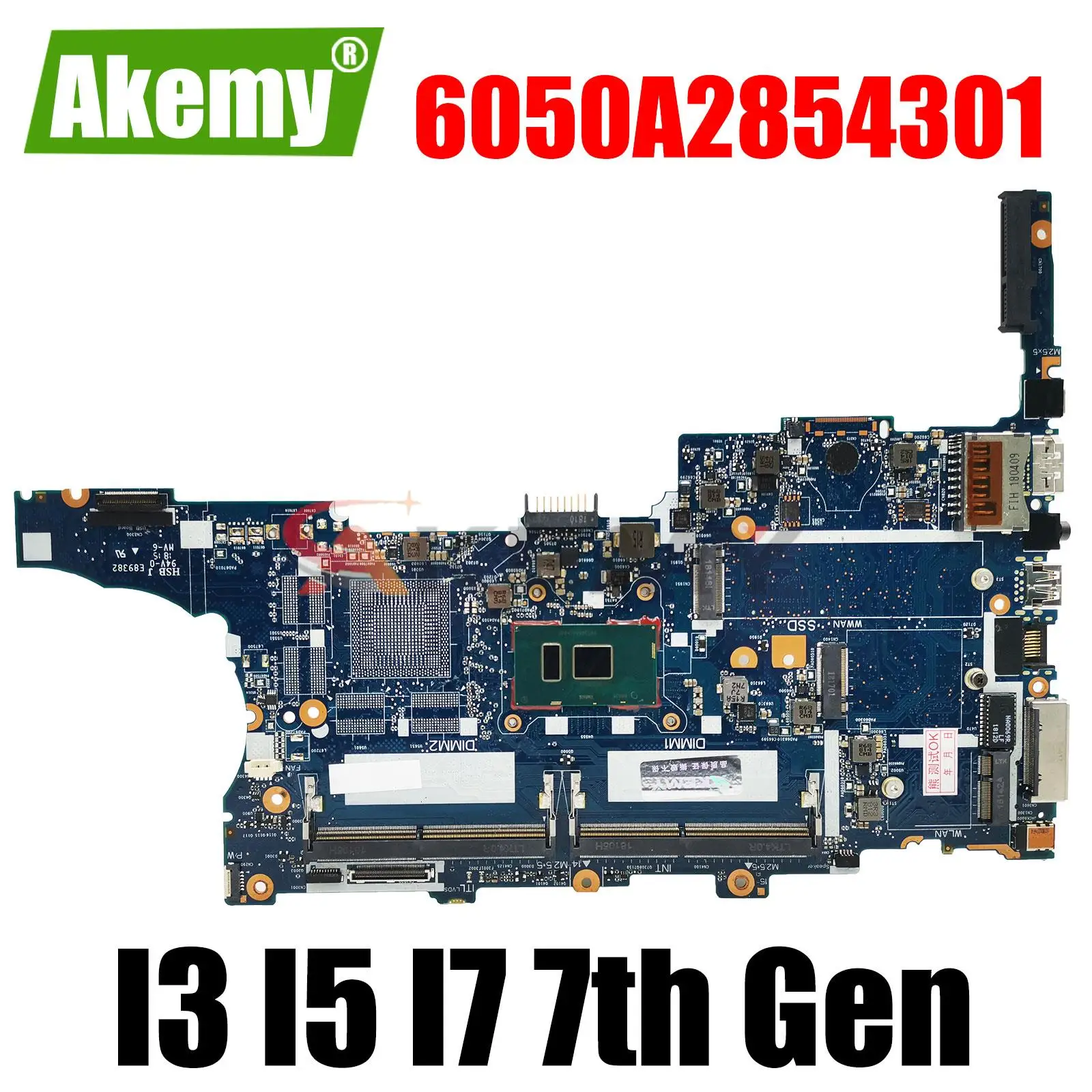 

6050A2854301 Notebook Mainboard For HP Elitebook 850 G4 840 G4 Laptop Motherboard I3 I5 I7 7th Gen CPU UMA DDR4 100% tested work