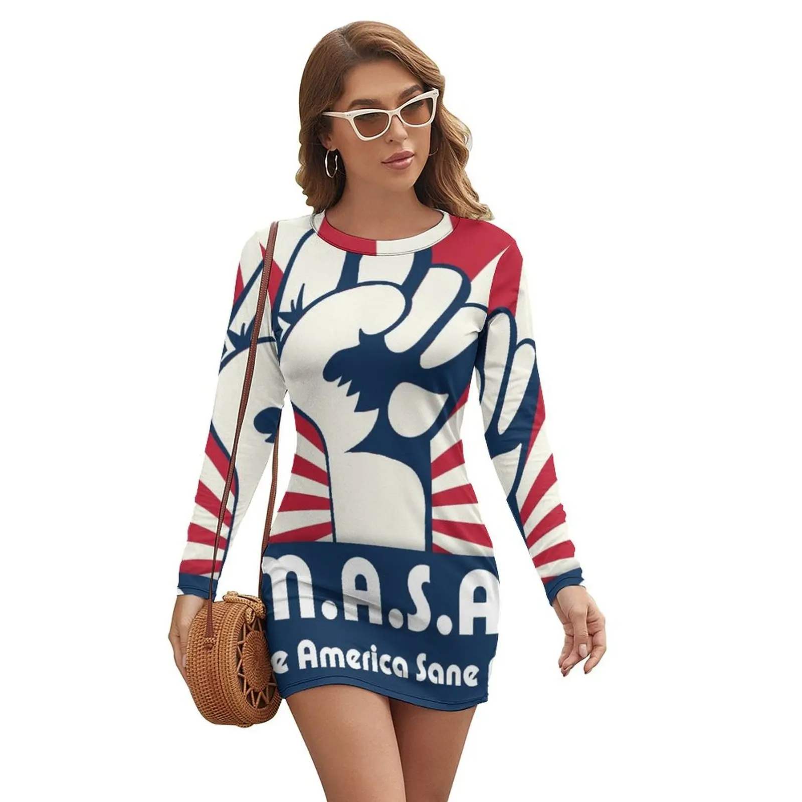 

M.A.S.A. Make America Sane Again Long-sleeved Dress dress luxury dresses Long dresses