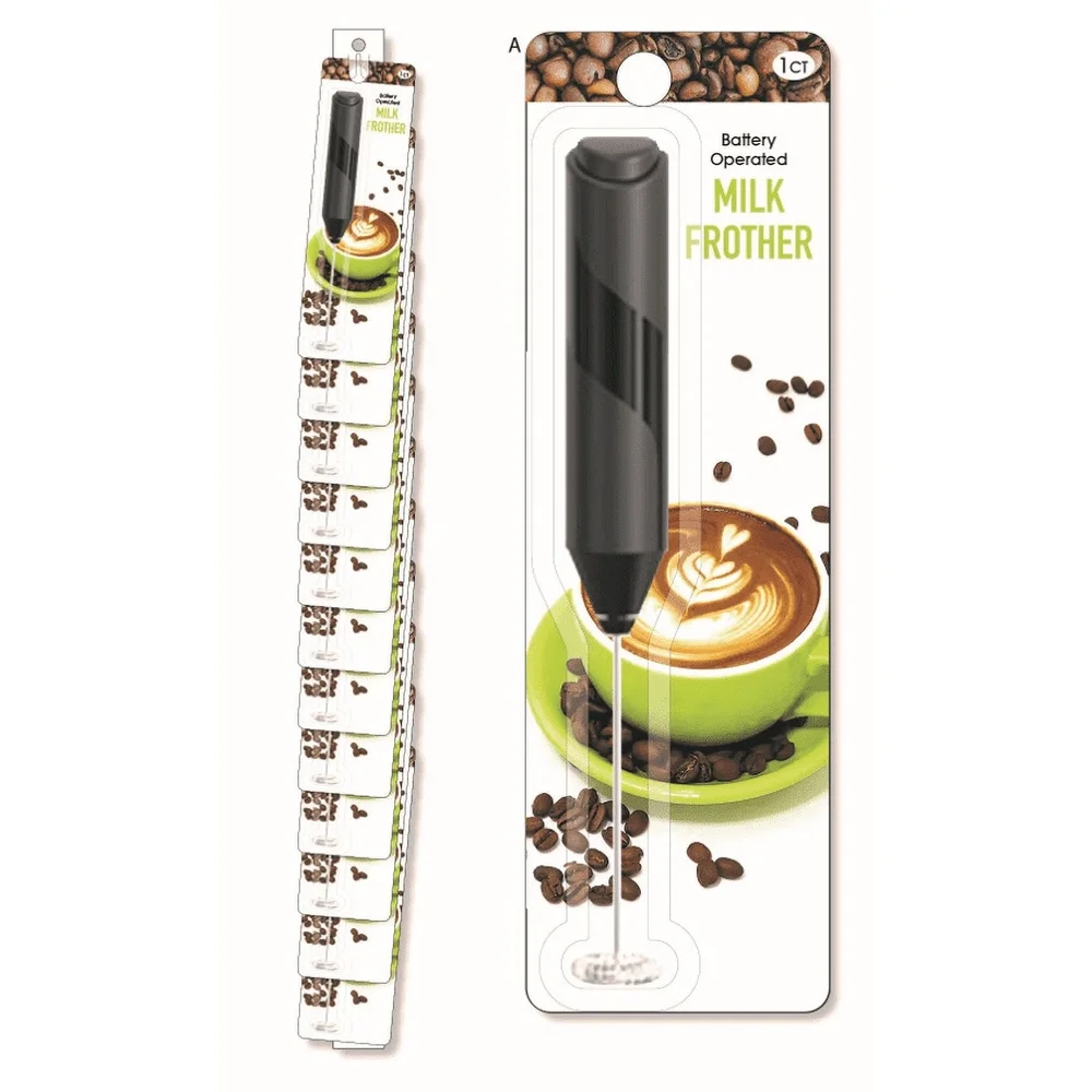 배터리로 작동되는 휴대용 우유 거품기 스테인레스 스틸 거품기 라떼 카푸치노 커피 음료 소형 휴대용 간편한 청소